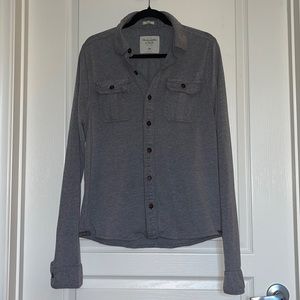 Abercrombie & Fitch Men’s Casual Cotton Blend Button Down Shirt